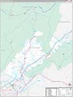 Botetourt, Va Carrier Route Wall Map