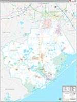 Brazoria, Tx Carrier Route Wall Map