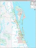 Brevard, Fl Carrier Route Wall Map