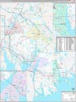 Bristol, Ma Carrier Route Wall Map