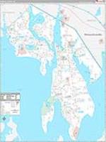 Bristol, Ri Wall Map Zip Code
