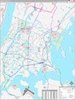 Bronx, Ny Carrier Route Wall Map