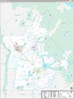 Butte, Ca Carrier Route Wall Map