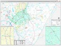 Cabarrus, Nc Carrier Route Wall Map