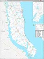 Calvert, Md Carrier Route Wall Map