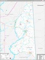 Caroline, Md Carrier Route Wall Map