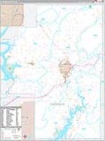 Cherokee, Ok Carrier Route Wall Map