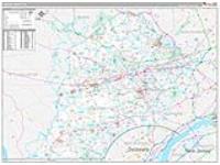 Chester, Pa Carrier Route Wall Map
