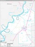 Coahoma, Ms Carrier Route Wall Map