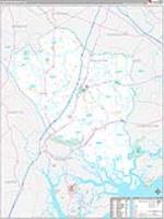 Colleton, Sc Carrier Route Wall Map