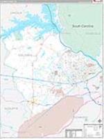 Columbia, Ga Carrier Route Wall Map