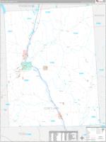 Cortland, Ny Carrier Route Wall Map