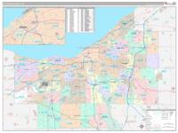 Cuyahoga, Oh Wall Map Zip Code