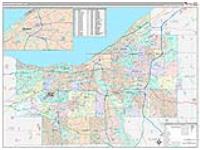 Cuyahoga, Oh Carrier Route Wall Map