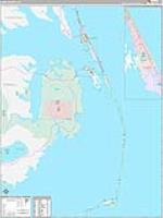 Dare, Nc Carrier Route Wall Map