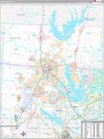 Denton, Tx Wall Map Zip Code