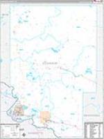 Dickinson, Mi Carrier Route Wall Map