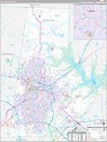 Durham, Nc Carrier Route Wall Map
