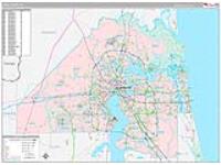 Duval, Fl Carrier Route Wall Map