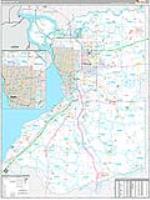 Erie, Ny Carrier Route Wall Map