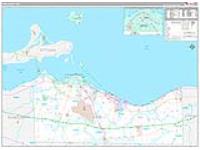 Erie, Oh Carrier Route Wall Map
