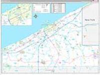 Erie, Pa Carrier Route Wall Map