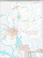 Faulkner, Ar Carrier Route Wall Map