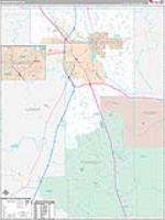 Forrest, Ms Carrier Route Wall Map