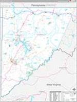 Garrett, Md Carrier Route Wall Map