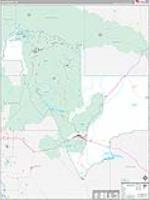 Gila, Az Carrier Route Wall Map