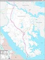 Gloucester, Va Wall Map Zip Code