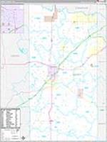 Grady, Ok Carrier Route Wall Map