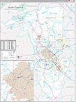 Greenville, Sc Carrier Route Wall Map