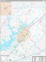 Hall, Ga Carrier Route Wall Map