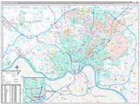 Hamilton, Oh Carrier Route Wall Map