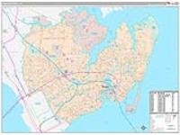 Hampton, Va Carrier Route Wall Map