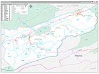 Harlan, Ky Wall Map Zip Code