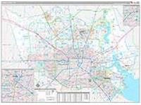 Harris, Tx Carrier Route Wall Map