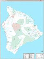 Hawaii, Hi Wall Map Zip Code