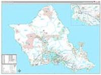 Honolulu, Hi Wall Map Zip Code