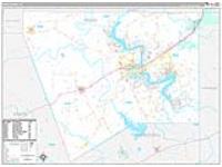 Hood, Tx Carrier Route Wall Map