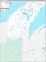Houghton, Mi Carrier Route Wall Map
