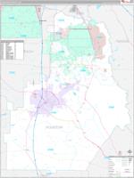 Houston, Ga Wall Map Zip Code