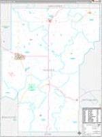 Hughes, Ok Carrier Route Wall Map