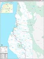 Humboldt, Ca Carrier Route Wall Map