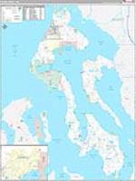 Island, Wa Carrier Route Wall Map