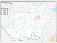 Jackson, Ok Carrier Route Wall Map