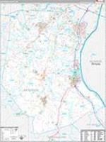 Jefferson, Mo Carrier Route Wall Map
