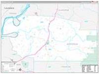Jefferson, Ms Carrier Route Wall Map