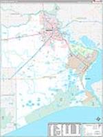 Jefferson, Tx Carrier Route Wall Map